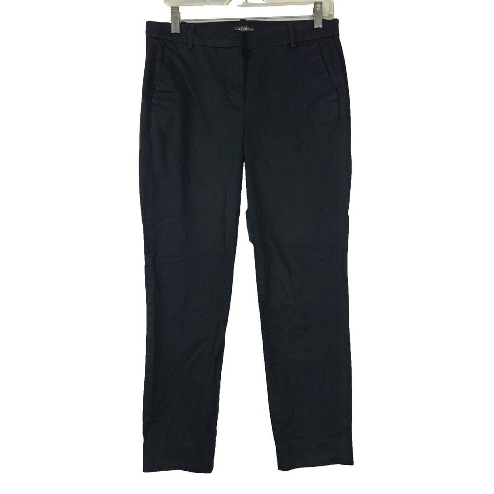 J. Crew Mercantile Womens Pants Size 8 Black Cropped Ankle Length Straight Leg